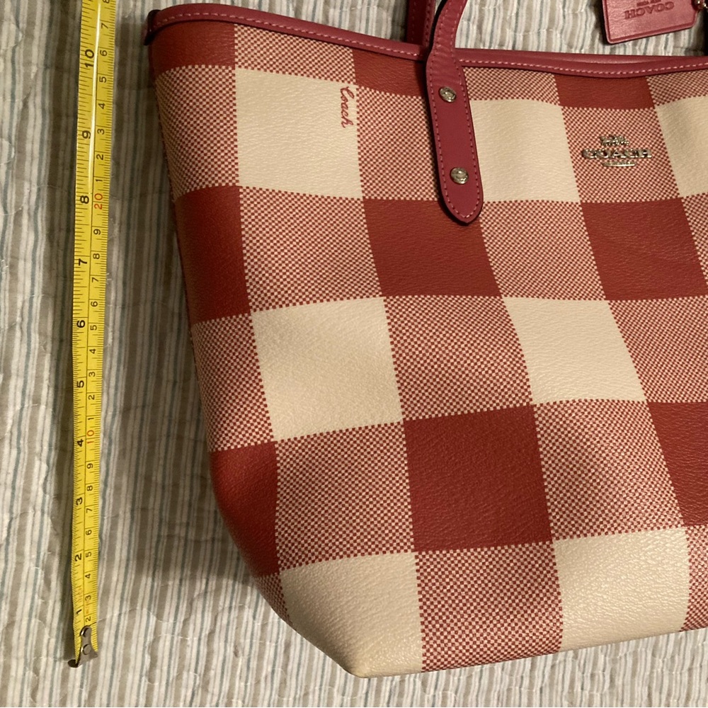 *** SOLD SOLD SOLD ***NWOT-COACH GINGHAM TOTE- signature - Picture 5 of 16